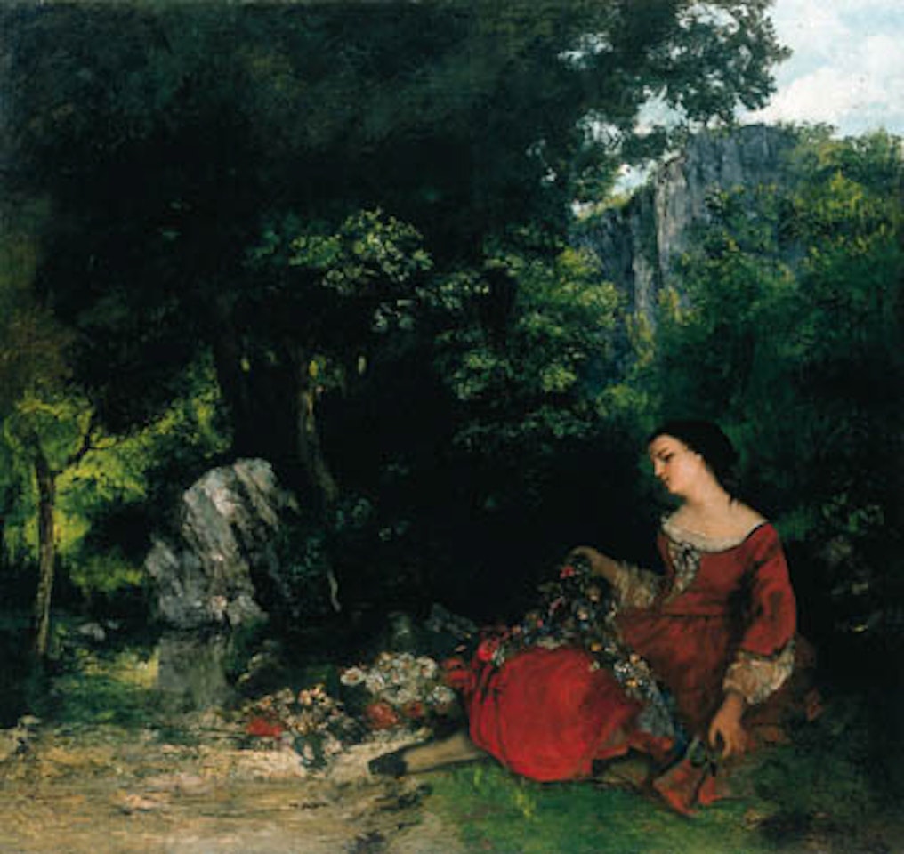 Femme a la guirland by Gustave Courbet