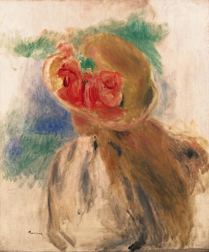 Jeune fille au chapeau fleuri by Pierre-Auguste Renoir