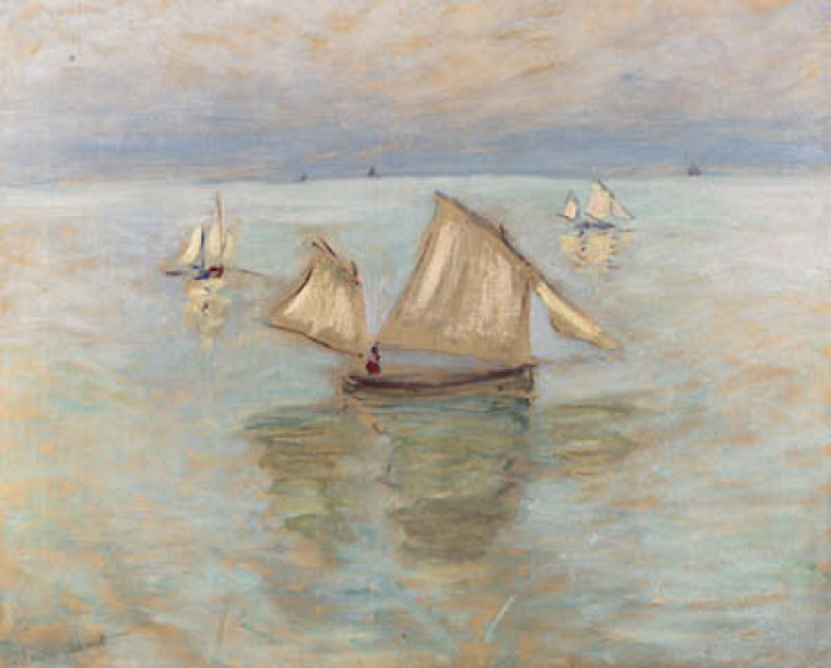 Barques de peche a Pourville by Claude Monet