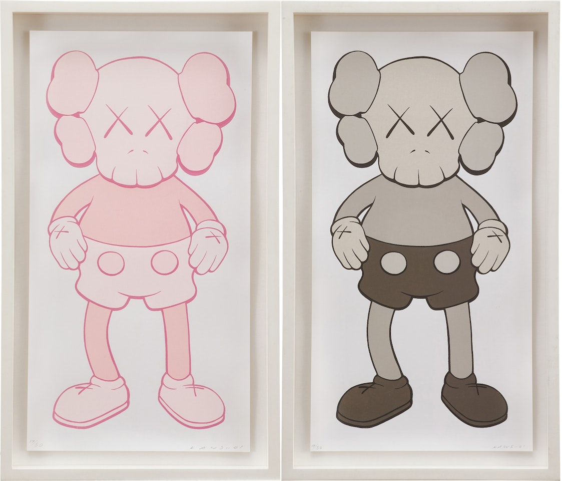 Companion: i. Pink/ ii. Grey (Two Works) | I. 粉色同伴/ II. 灰色同伴（兩幅作品） by Kaws