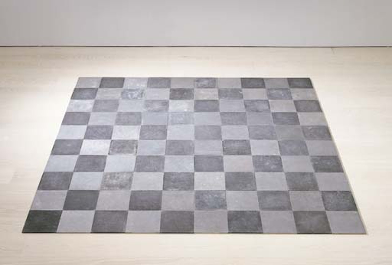Lead aluminium alloy square by Carl Andre