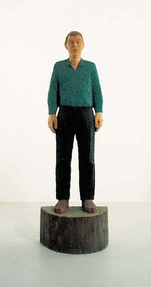 Man with green shirt by Stephan Balkenhol