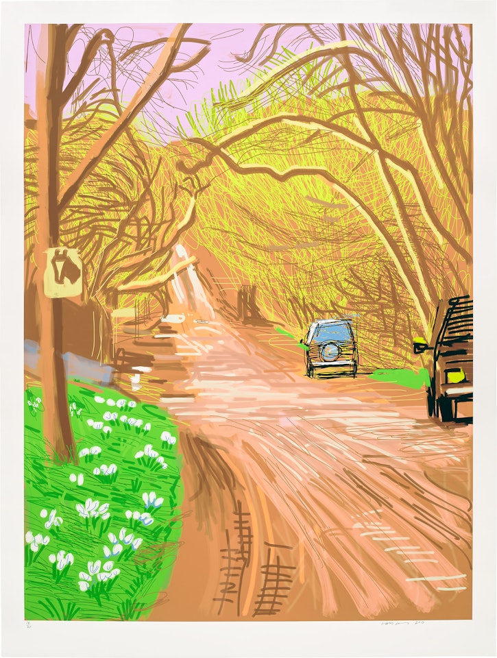The Arrival of Spring in Woldgate, East Yorkshire in  (twenty eleven) - 5 March by David Hockney