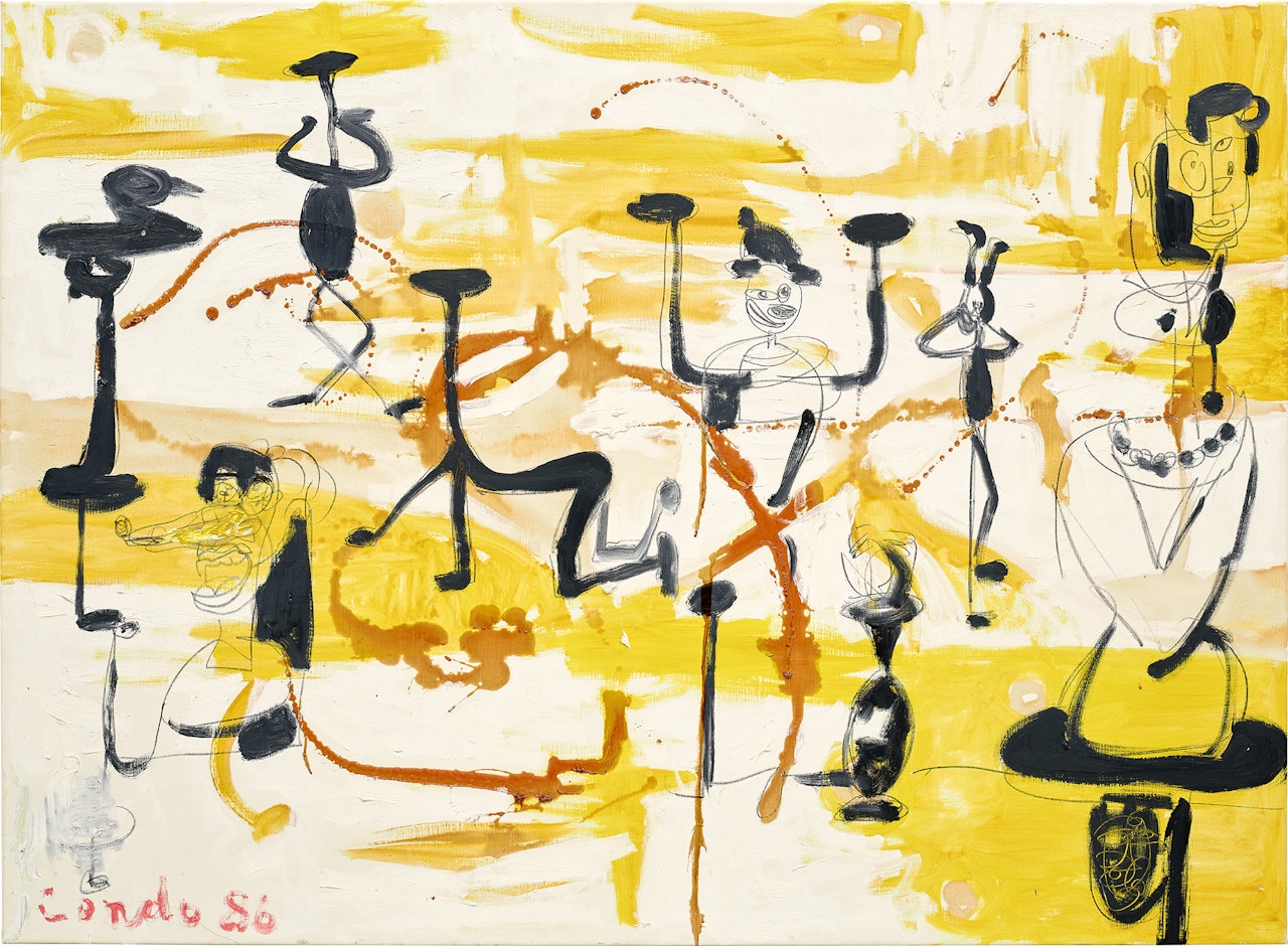 Black Dots - Playing on a Landscape by George Condo