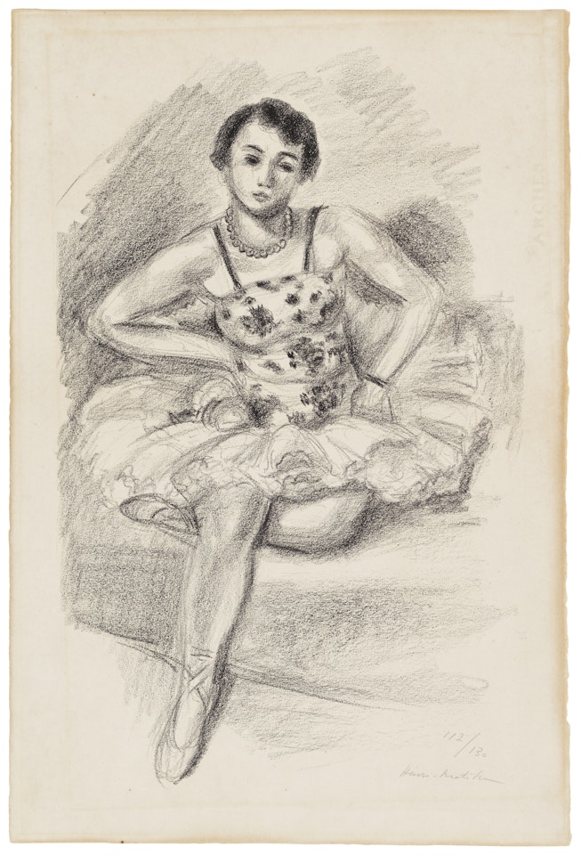 Danseuse assise, from: Dix Danseuses by Henri Matisse