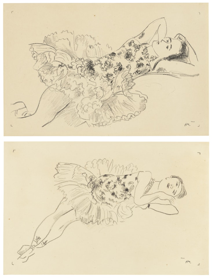 Danseuse couchée & Danseuse etendue, from: Dix Danseuses by Henri Matisse