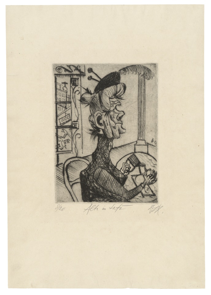Alte im Café, from: Radierwerk I by Otto Dix