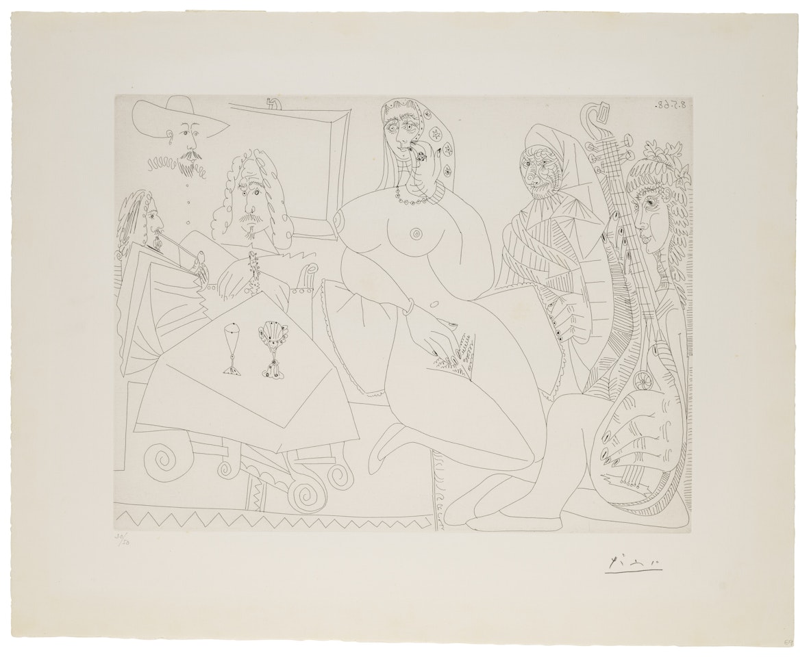 Collation en musique chez la Célestine, from: Series 347 by Pablo Picasso