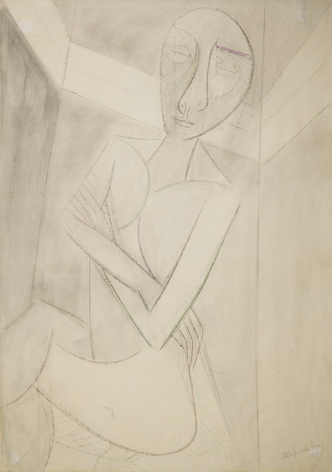 Nu assis, II by Wifredo Lam