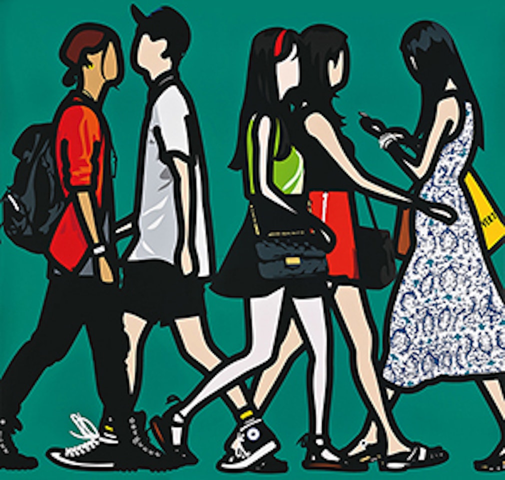 Walking in Sinsa-dong 2 by Julian Opie