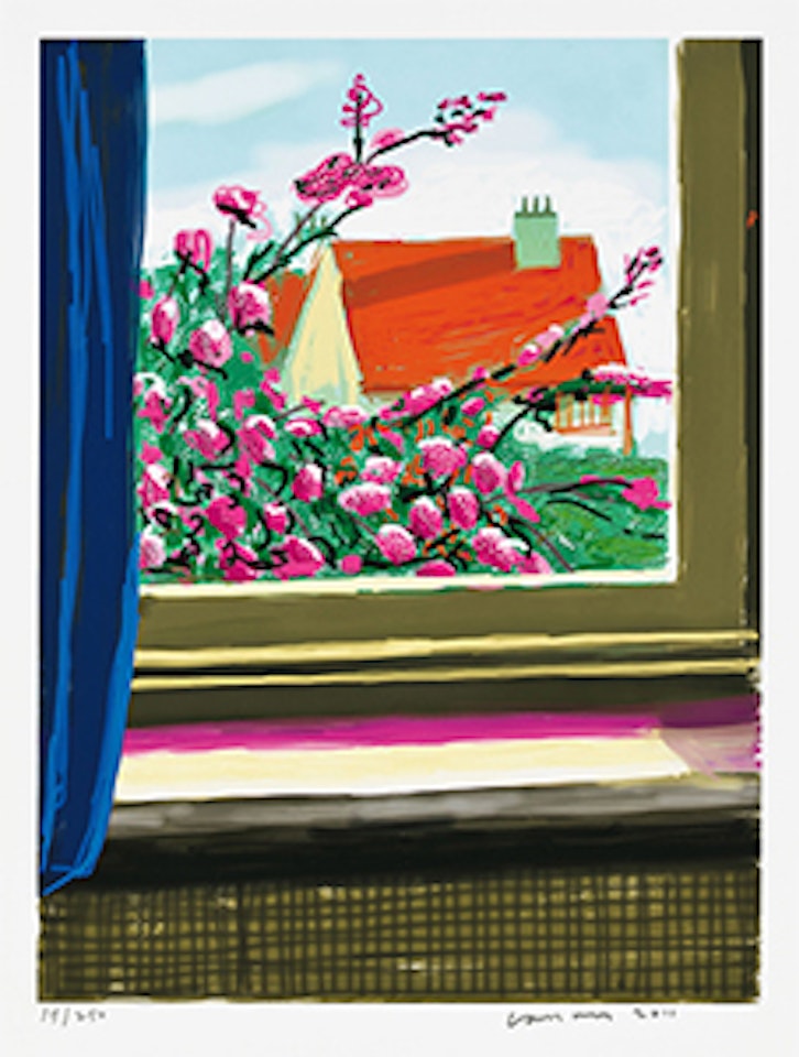 My Window Art Edition (No.751-1000) with a print of the iPad drawing No.778, 17th April 2011 by David Hockney