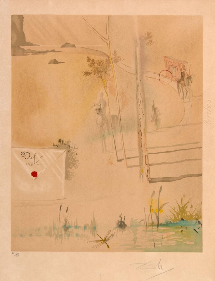 The Arrival of Dumont by Salvador Dali