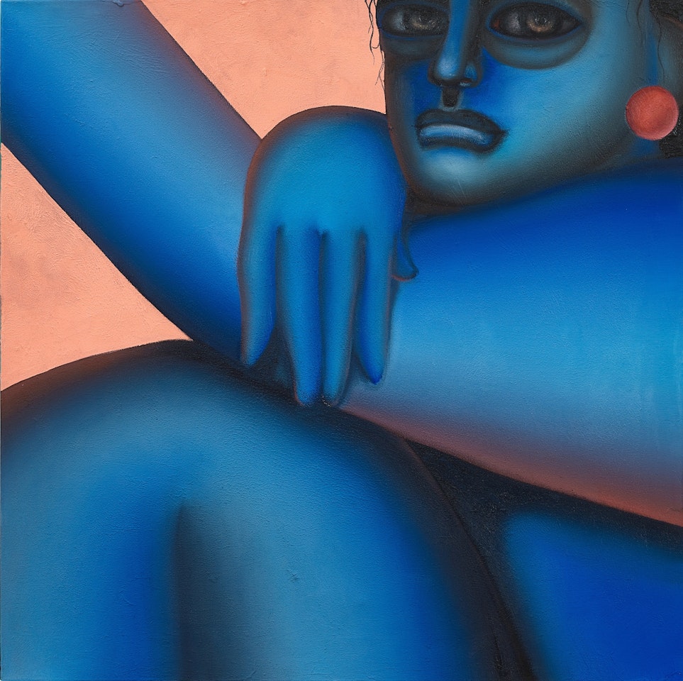 Cropped Blue Figure by Georgia Dymock