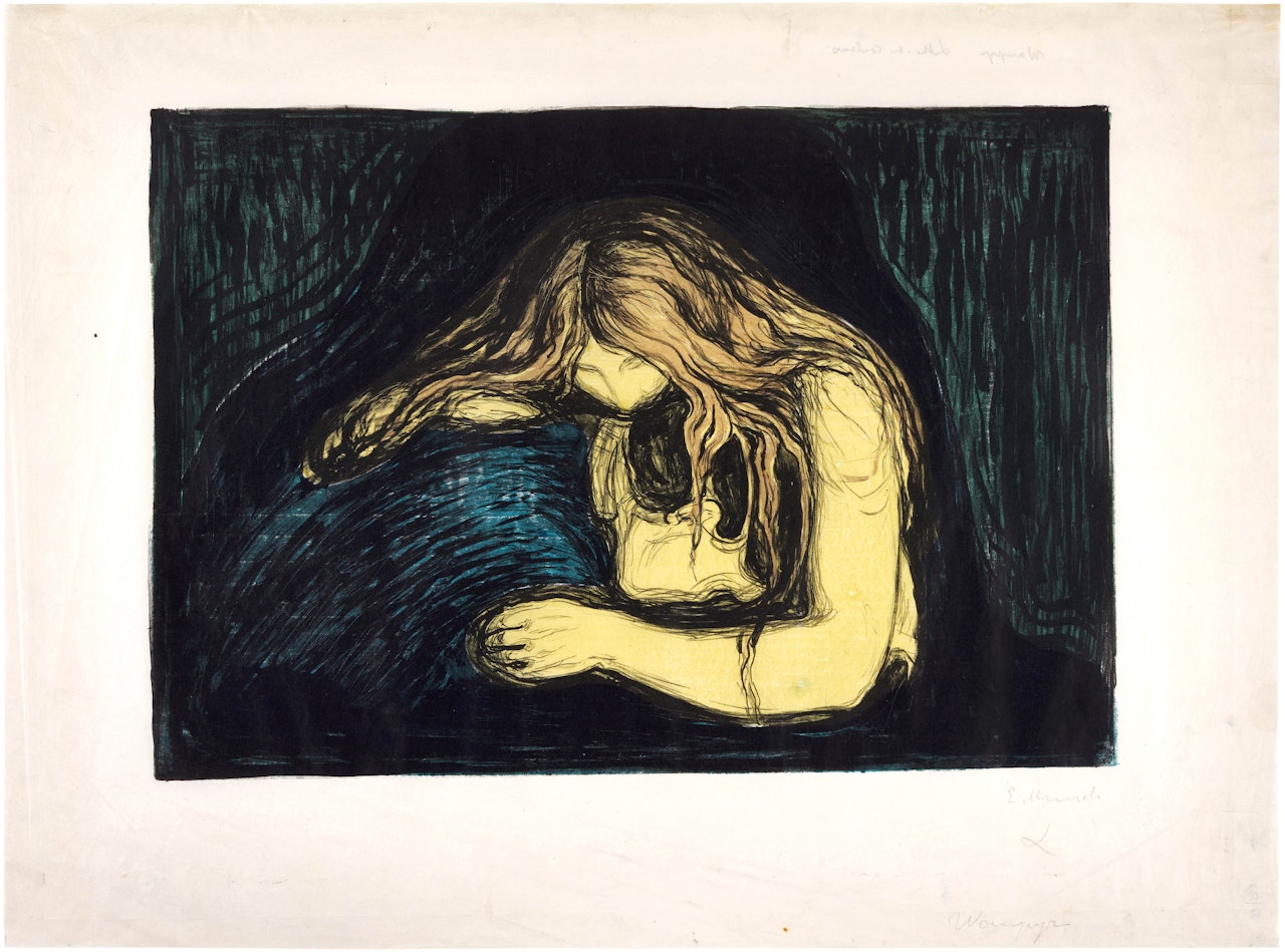 Vampire II (Schiefler 34; Woll 41) by Edvard Munch