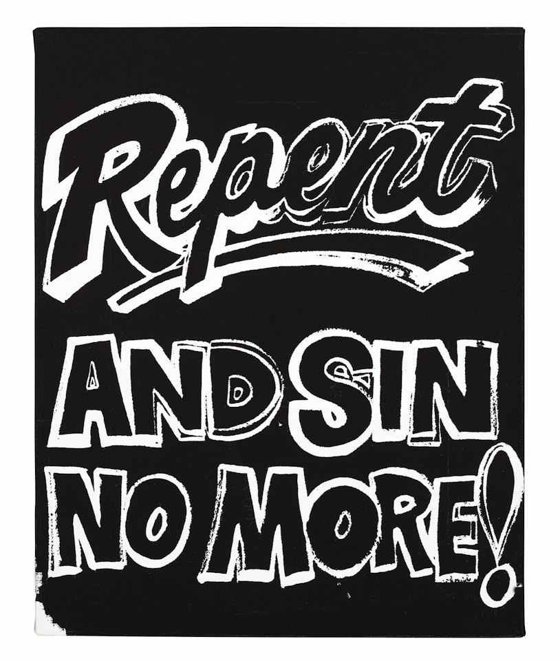 Repent and Sin No More! (Negative) by Andy Warhol