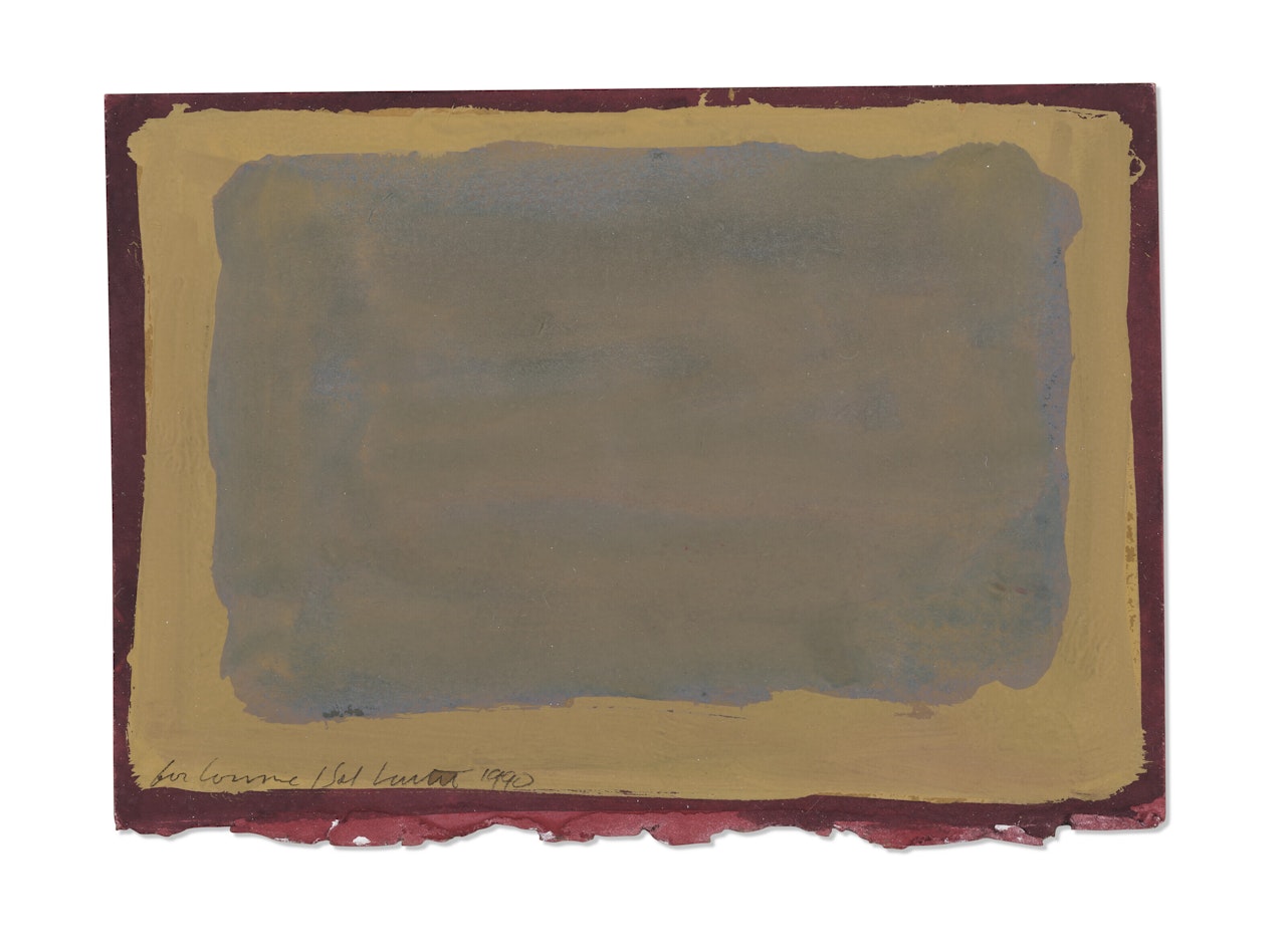 Rectangle Within Two Different Color Bands by Sol LeWitt
