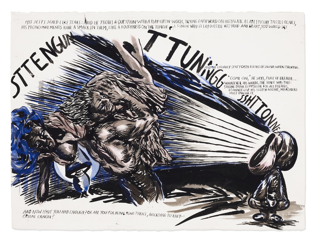 No Title (His jests scald) by Raymond Pettibon