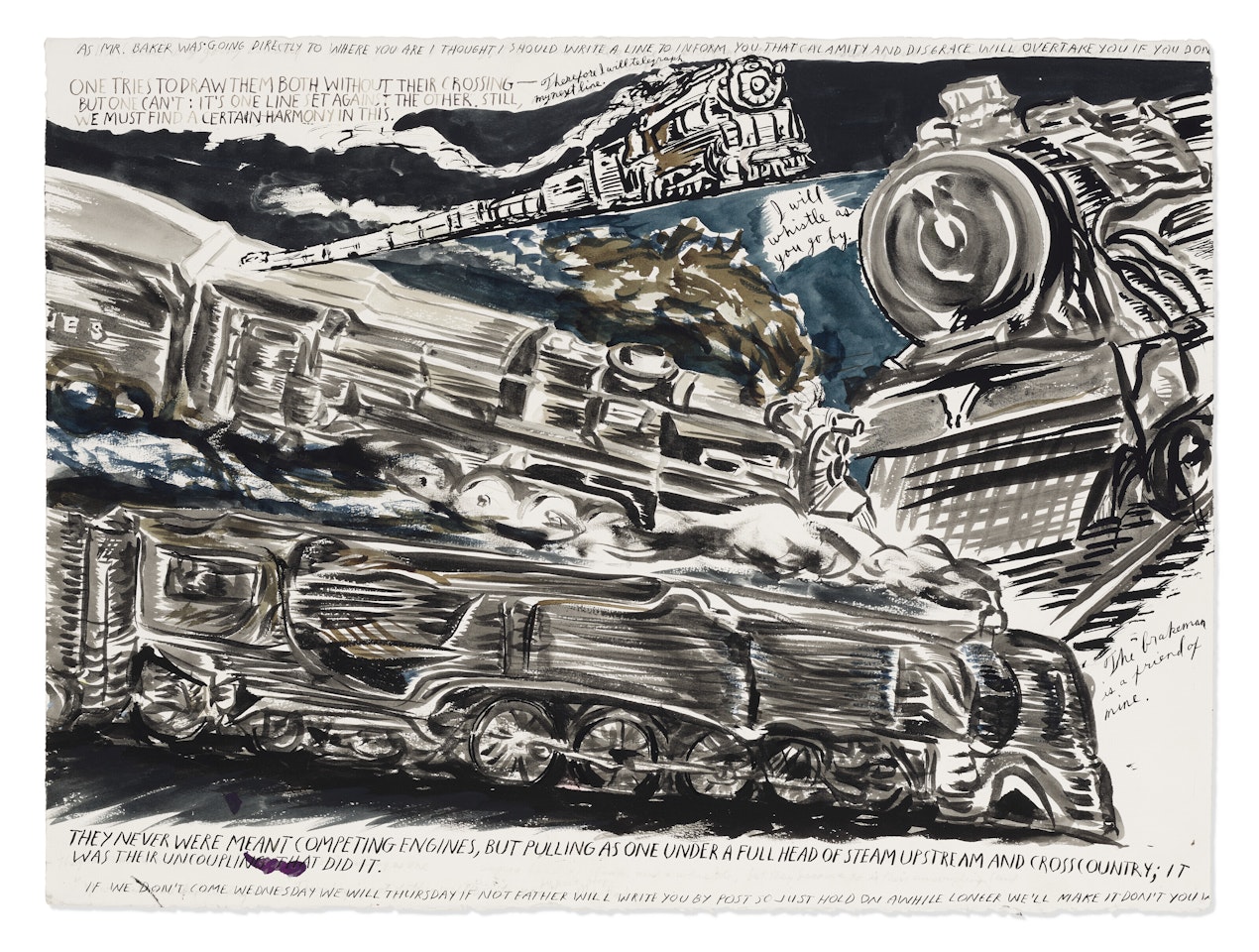No Title (As Mr. Baker) by Raymond Pettibon