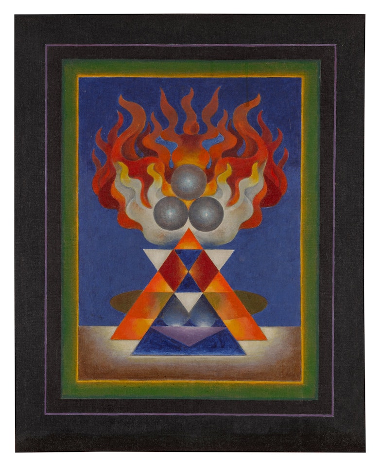 Untitled (Fire) by Gulam Rasool Santosh