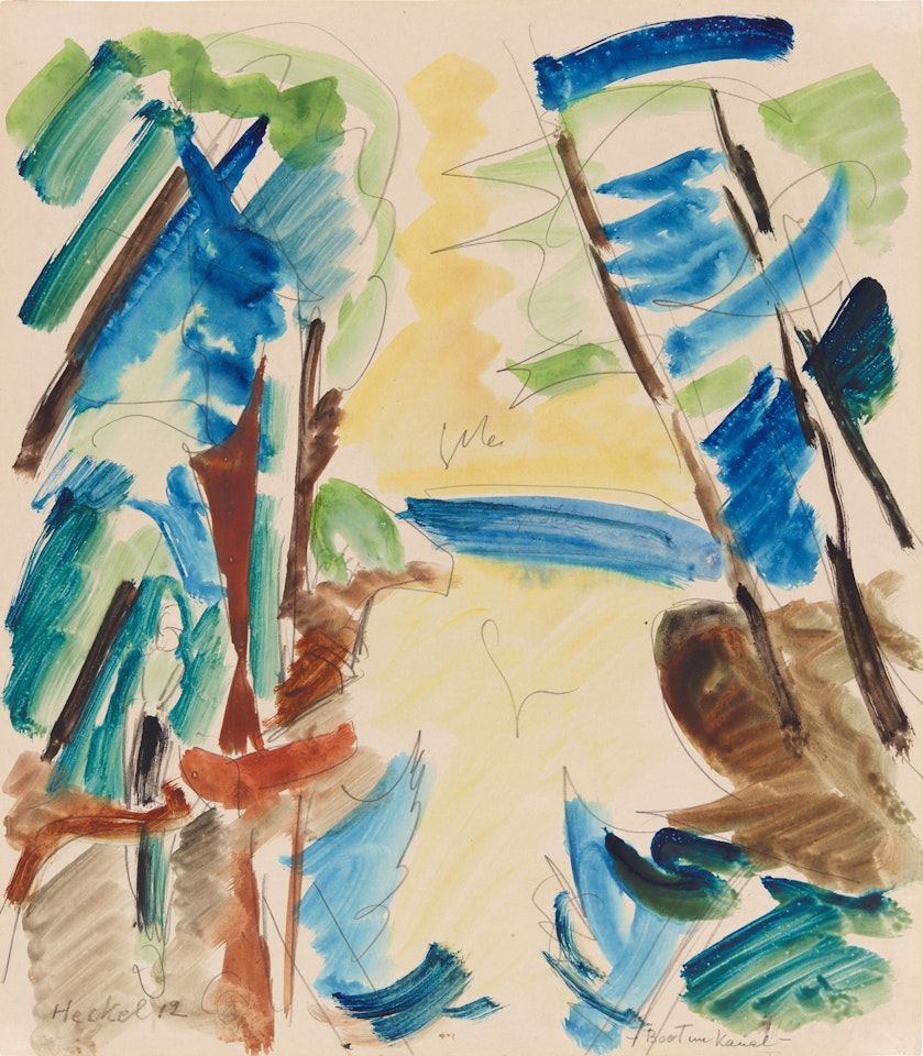 Landschafts-Aquarell bei Caputh by Erich Heckel