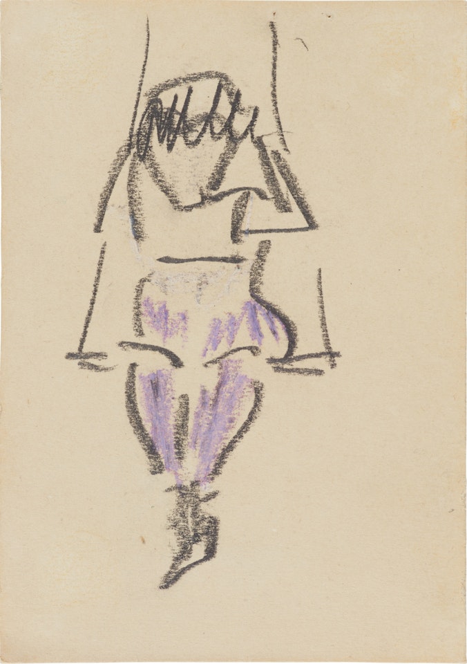Artistin auf der Schaukel by Erich Heckel