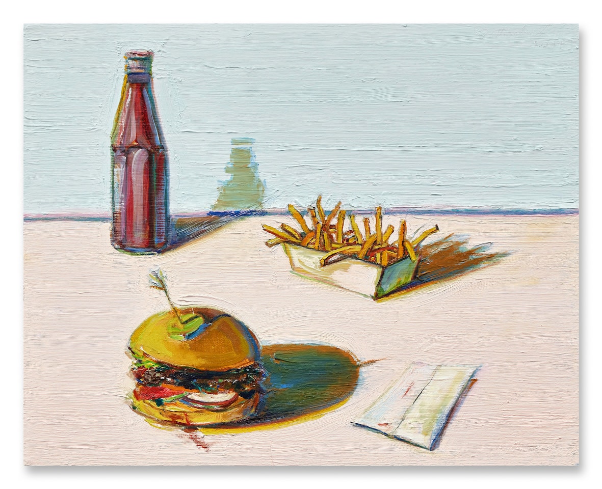 Burger, Fries and Ketchup by Wayne Thiebaud