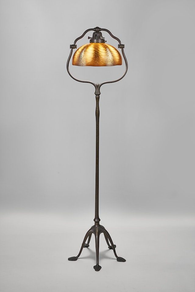 "Split Harp" Floor Lamp by Tiffany Studios