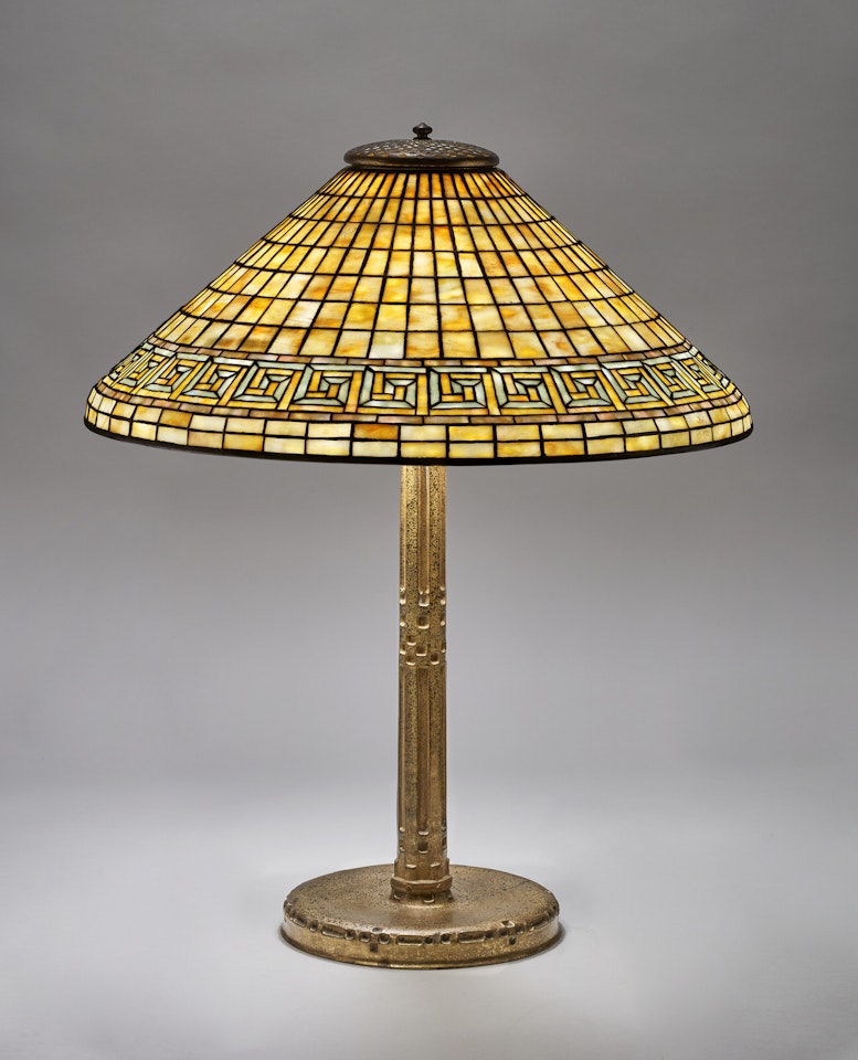 "Greek Key" Table Lamp by Tiffany Studios