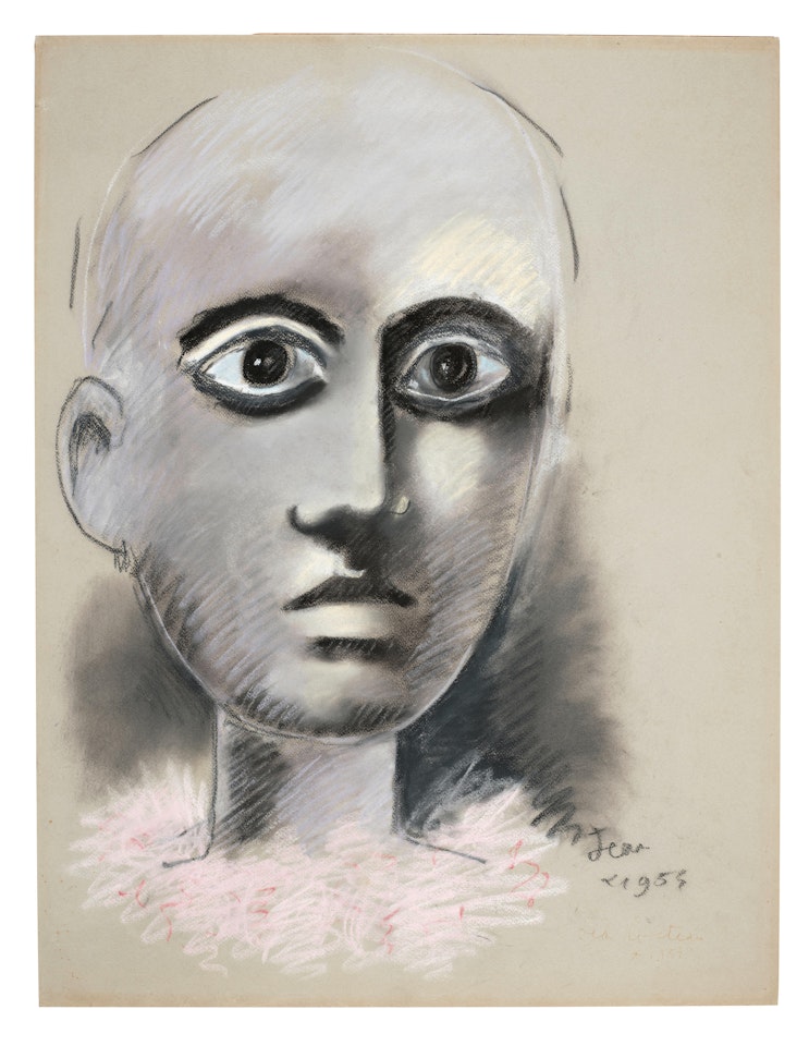 Jeune homme à la collerette rose by Jean Cocteau