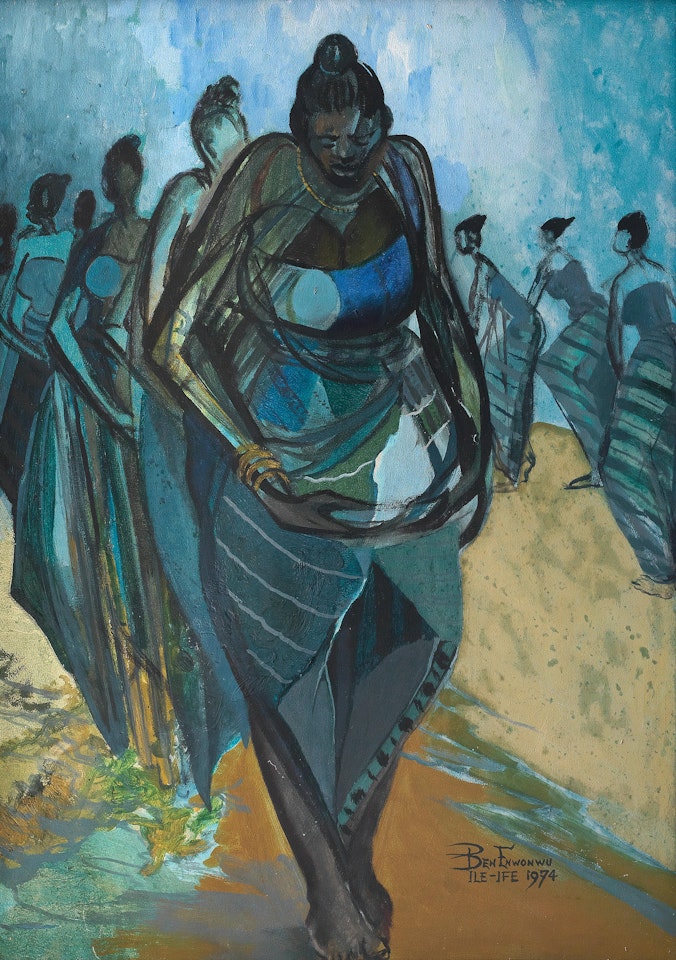Olokun Dancers  by Ben Enwonwu