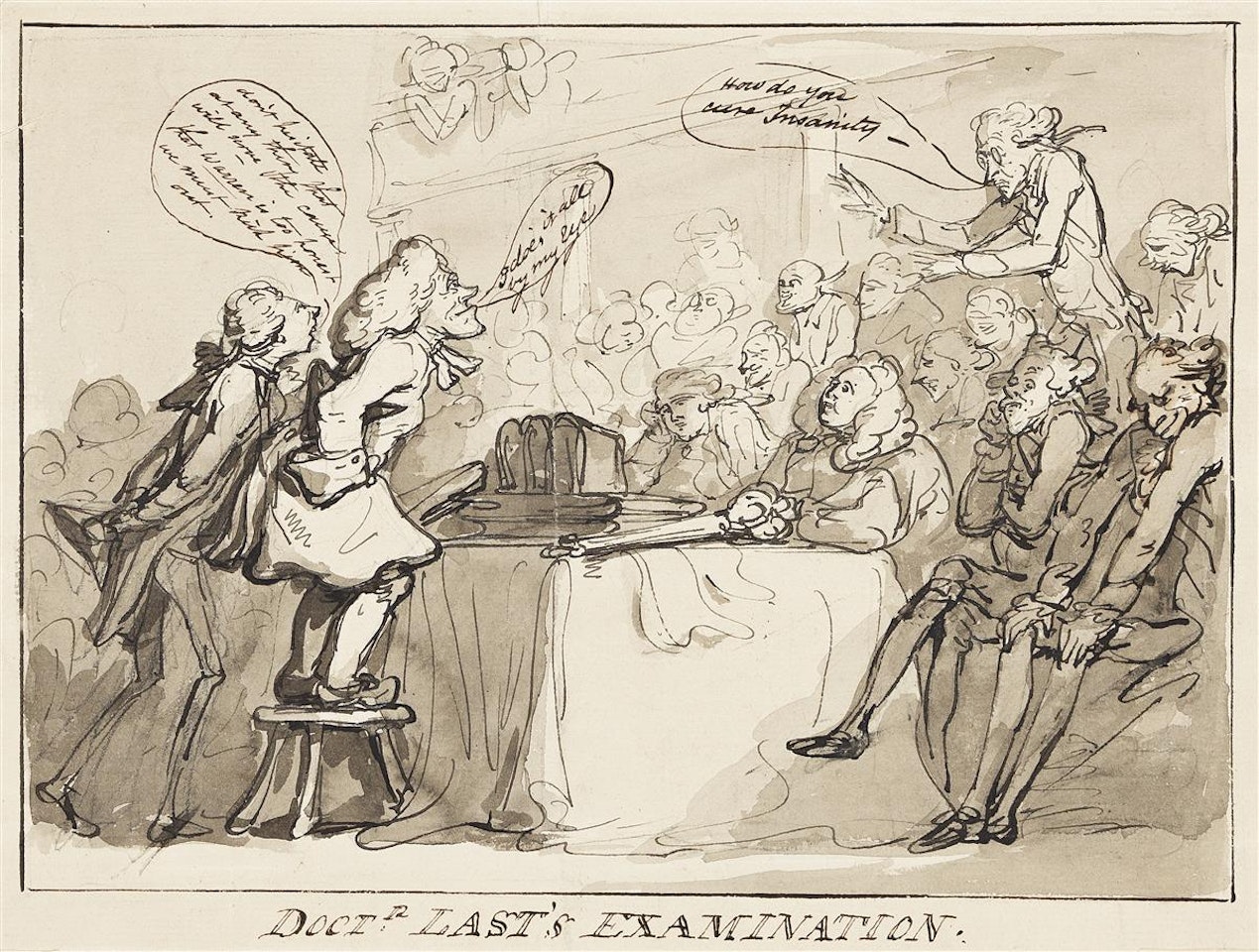 Dr. Last's Examination, Royal College of Physicians by Thomas Rowlandson
