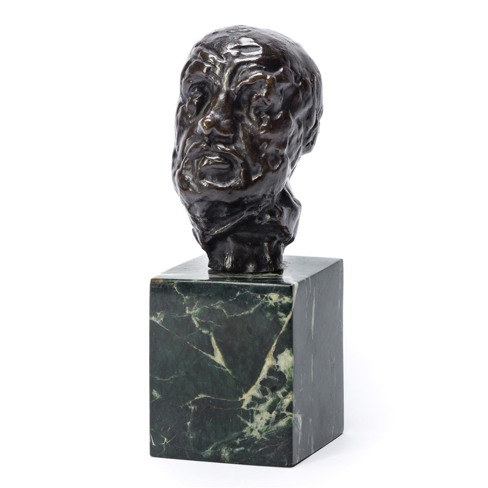 Petite tête de l'homme au nez cassé by Auguste Rodin