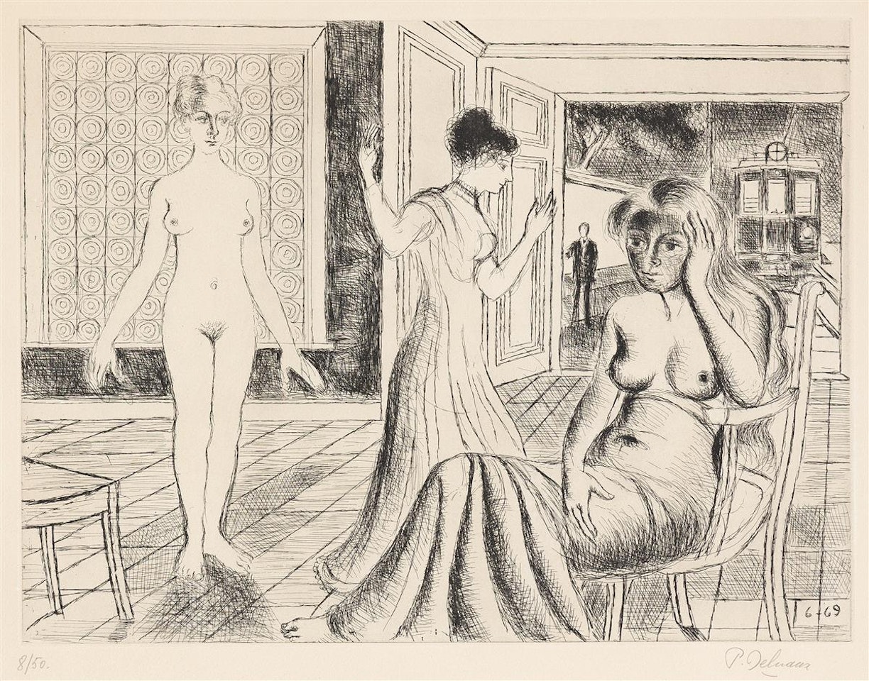La Chambre by Paul Delvaux