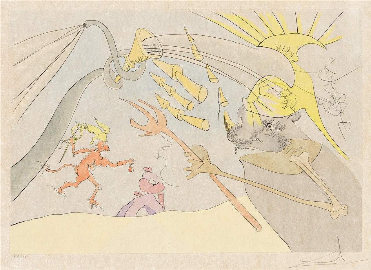 L'Éléphant et le Singe de Jupiter by Salvador Dali