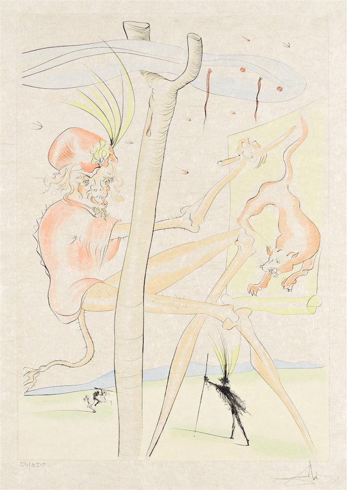 Le Singe et le Léopard by Salvador Dali