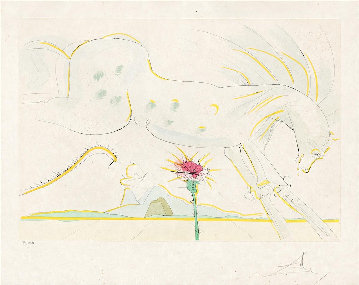 Le Cheval et le Loup by Salvador Dali