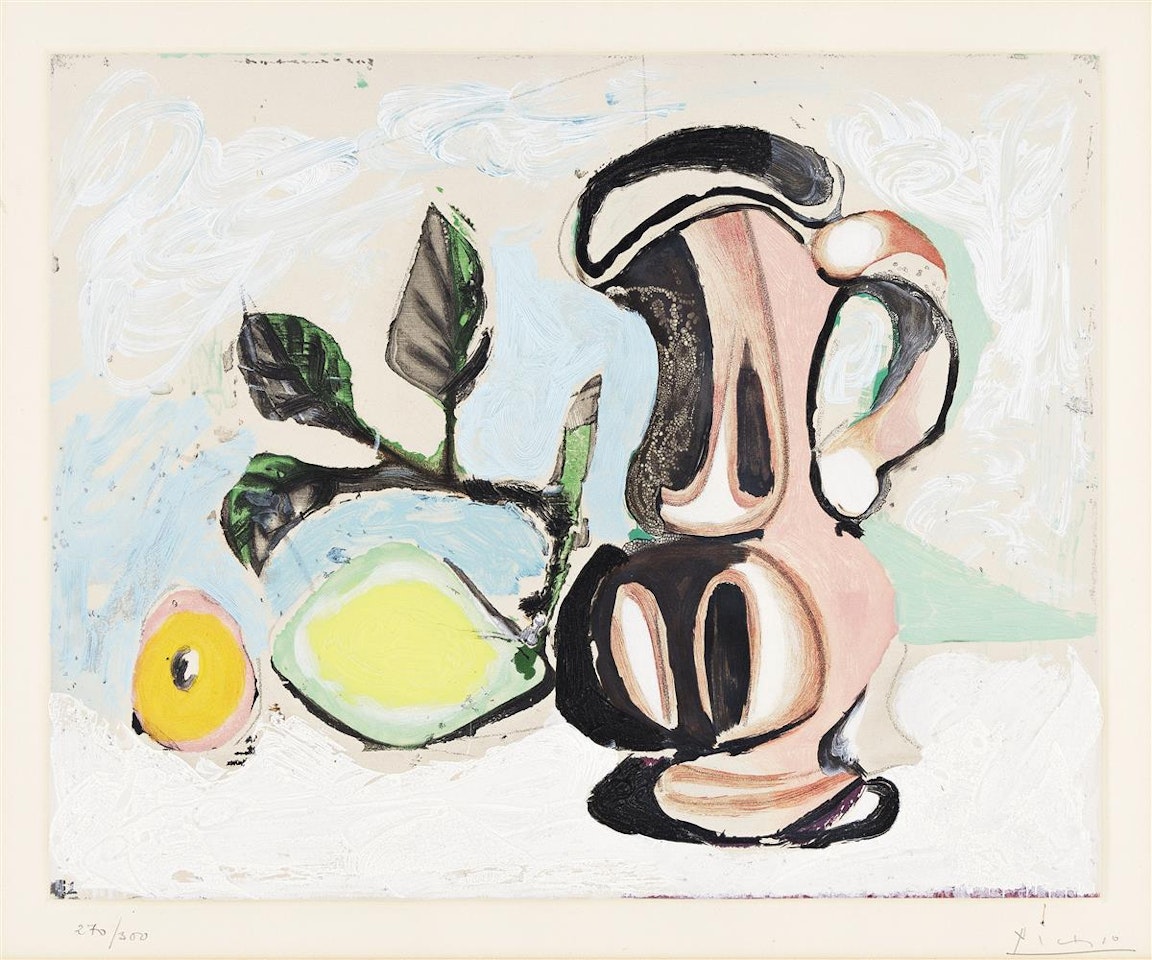 Nature morte au Citron et au Pichet rouge by Pablo Picasso