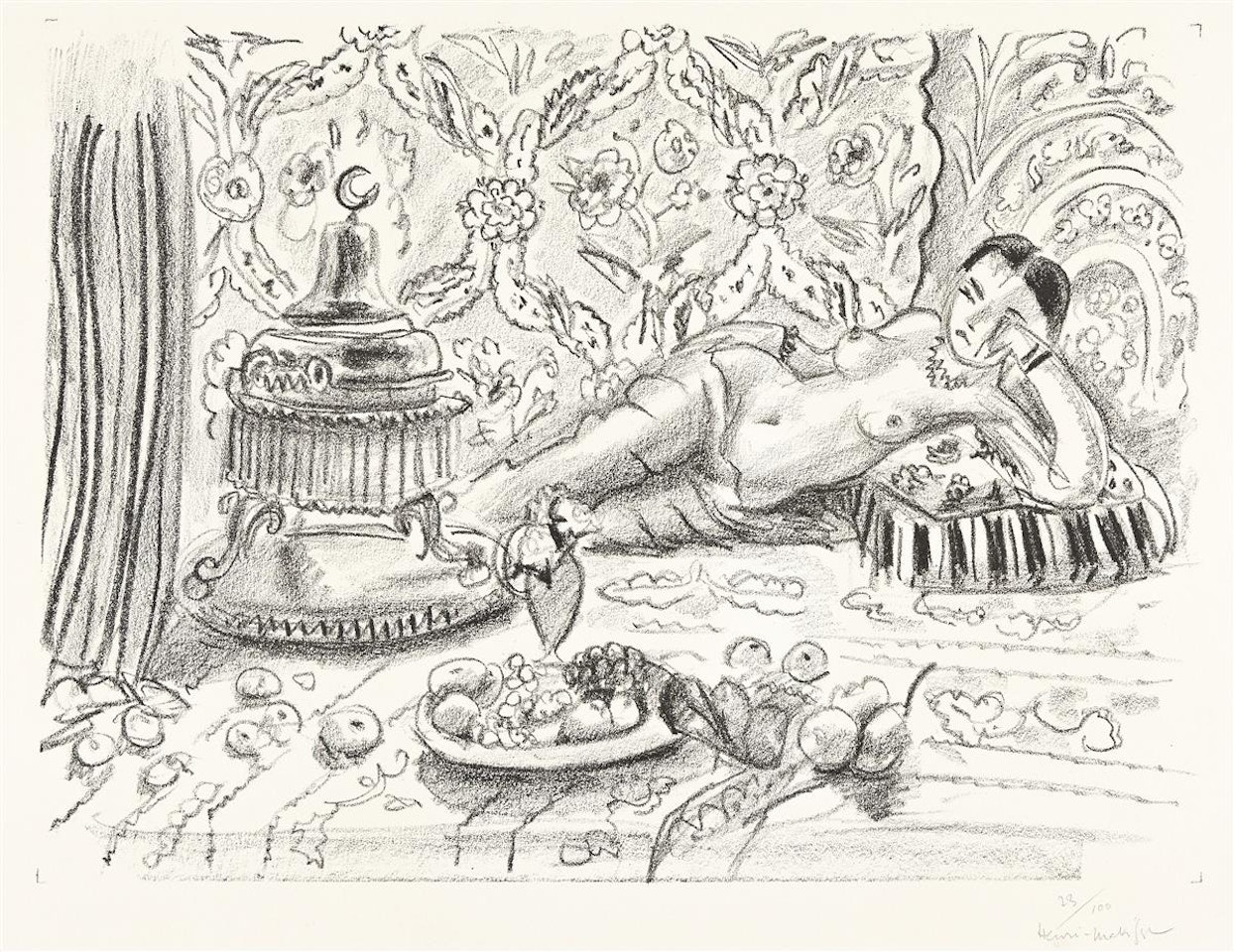 Odalisque, brasero et coup de fruits by Henri Matisse