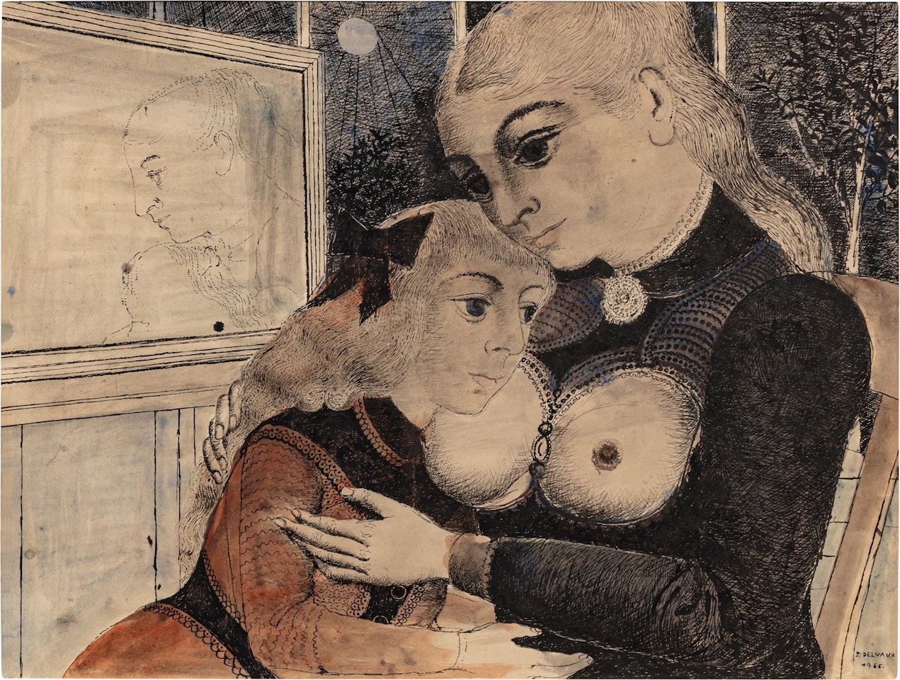 Maternité by Paul Delvaux