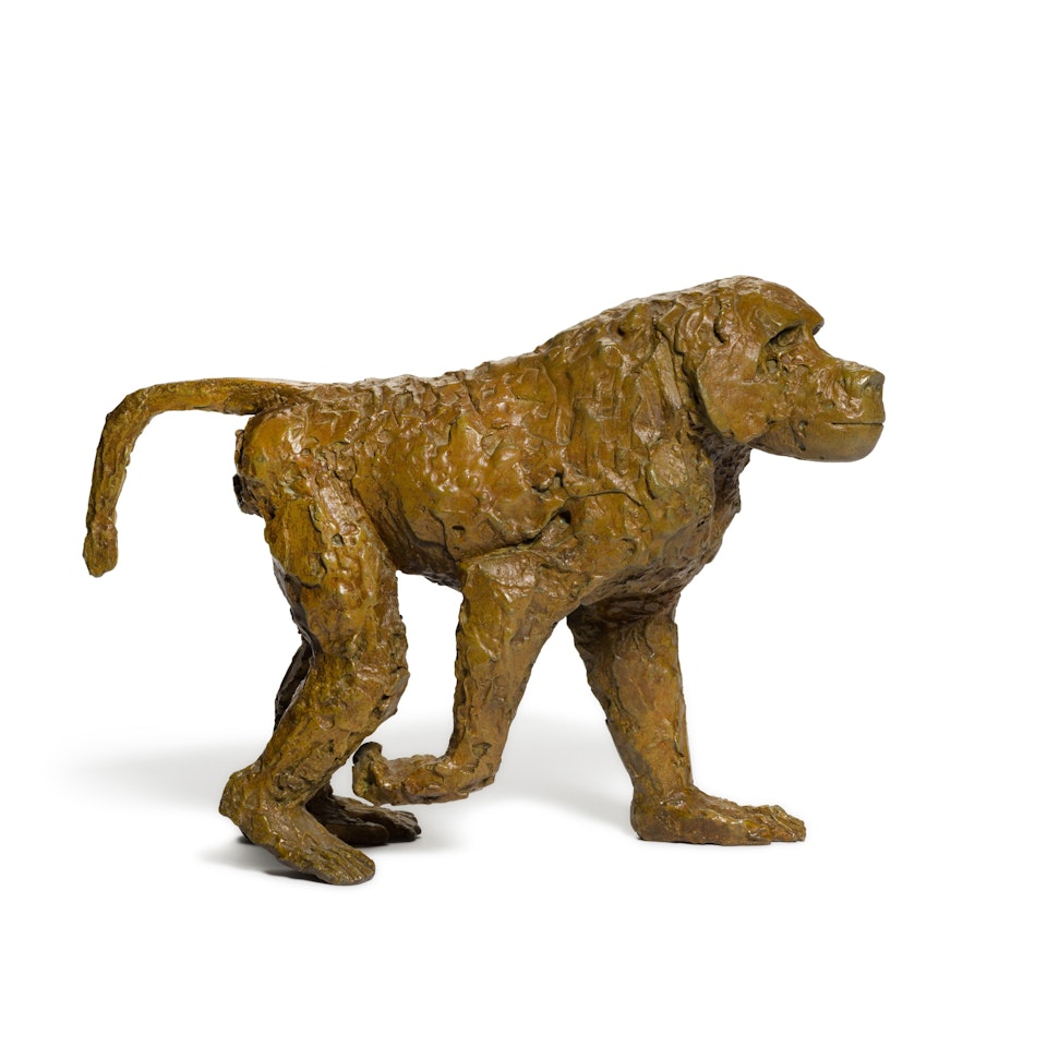 Walking Baboon (Head Down) by Elisabeth Frink