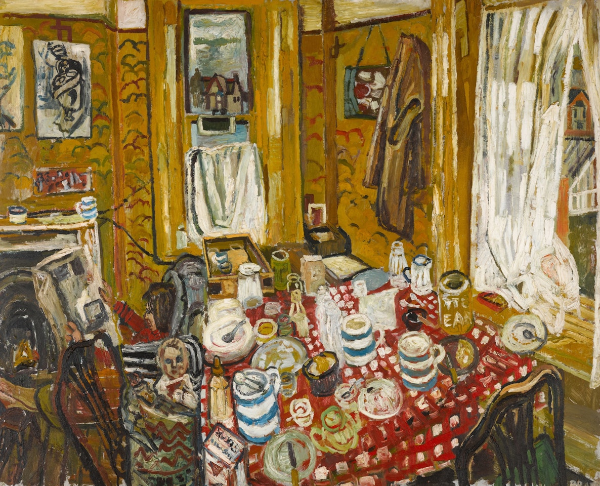 Baby at Table with Still Life by John Bratby
