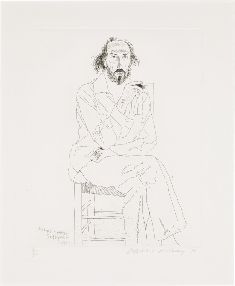 Portrait of Richard Hamilton (S.A.C. 126; MCA Tokyo 118) by David Hockney