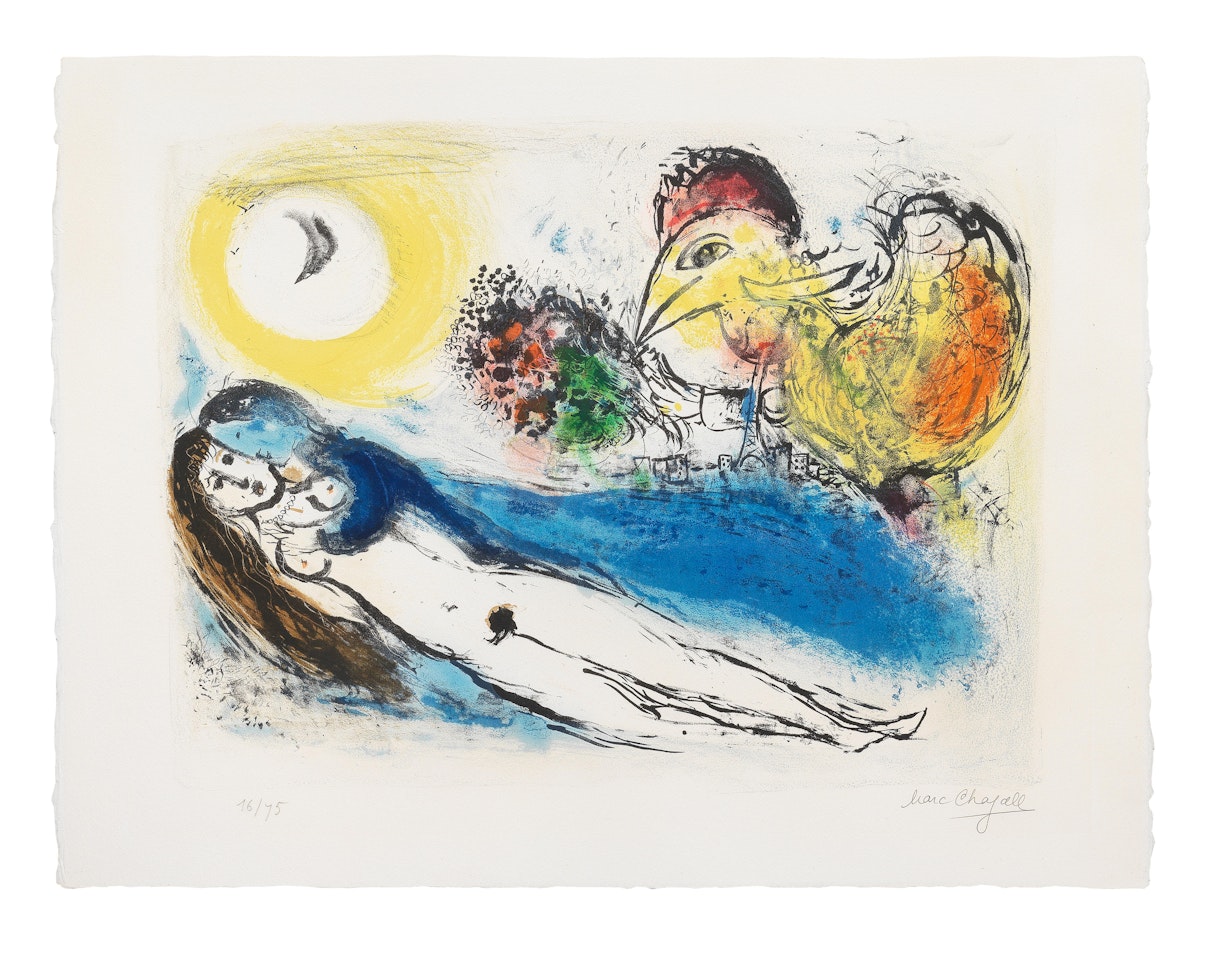 Bonjour sur Paris by Marc Chagall