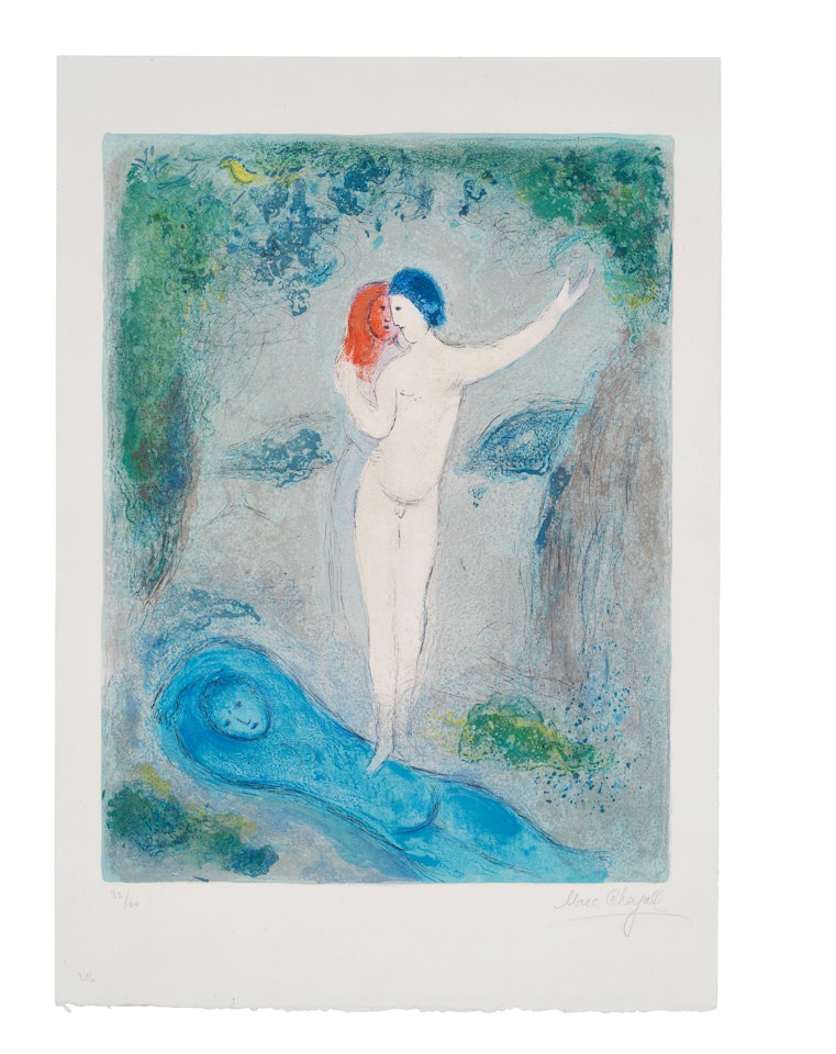 Le Baiser de Chloé, from  Daphnis et Chloé by Marc Chagall
