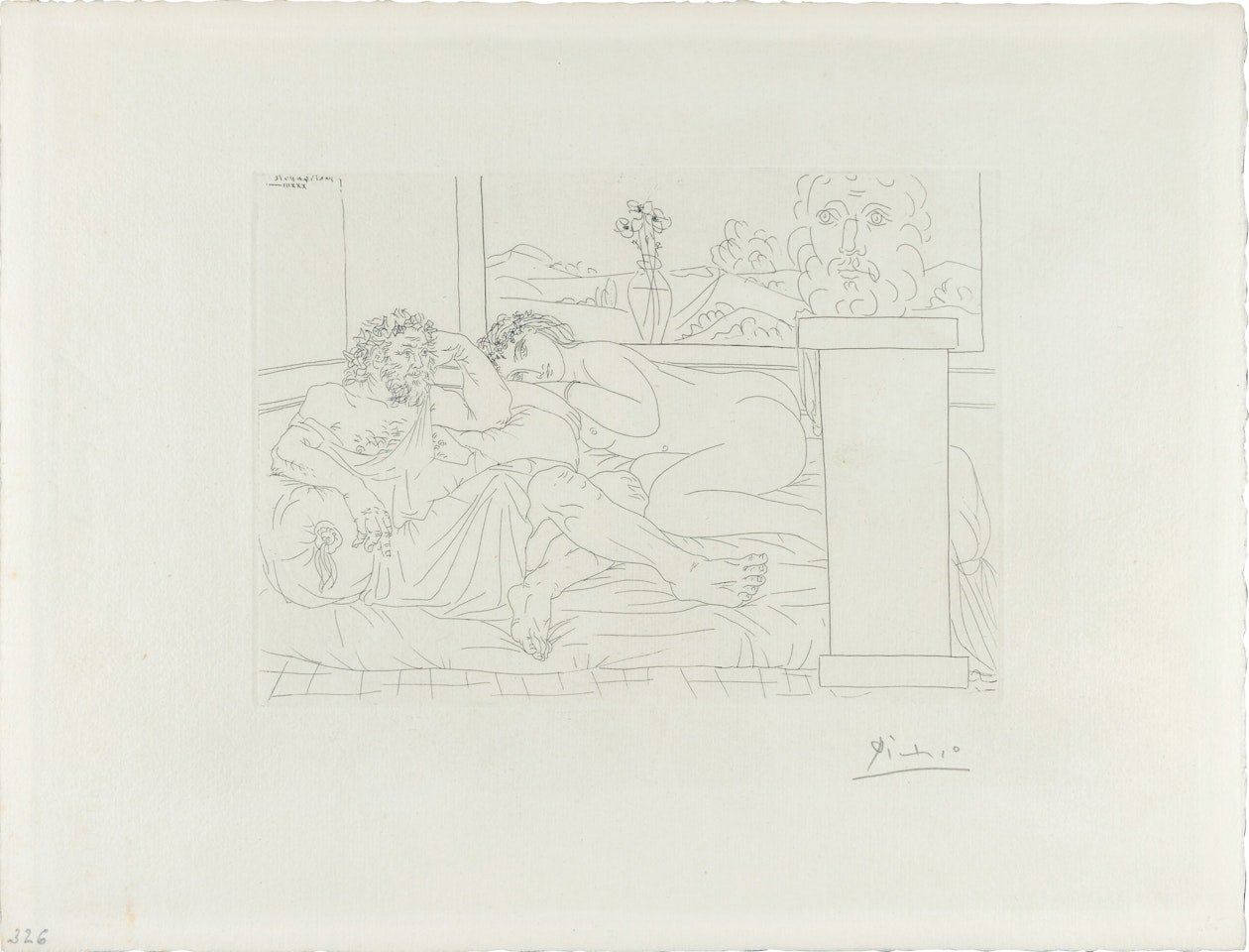 Le repos du sculpteur, IV (B. 174; Ba. 327) by Pablo Picasso