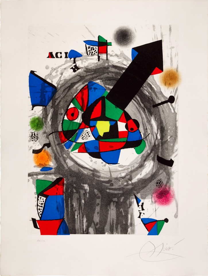 Personnage a la flèche noire (D. 971) by Joan Miró