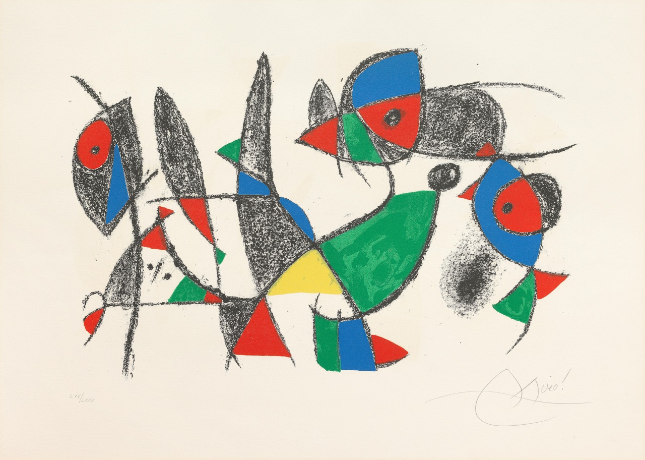 Joan Miró Lithographs II: One plate by Joan Miró