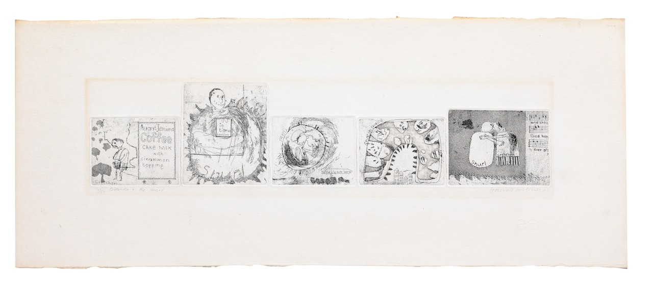 Gretchen and the Snurl by David Hockney