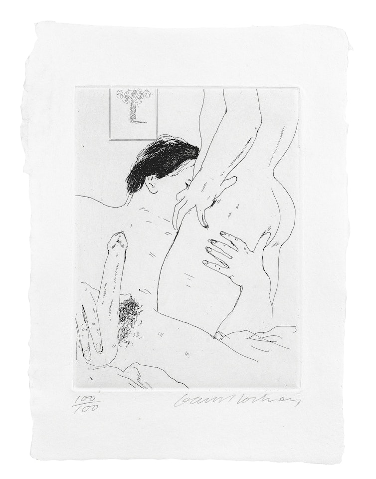 An Erotic Etching by David Hockney