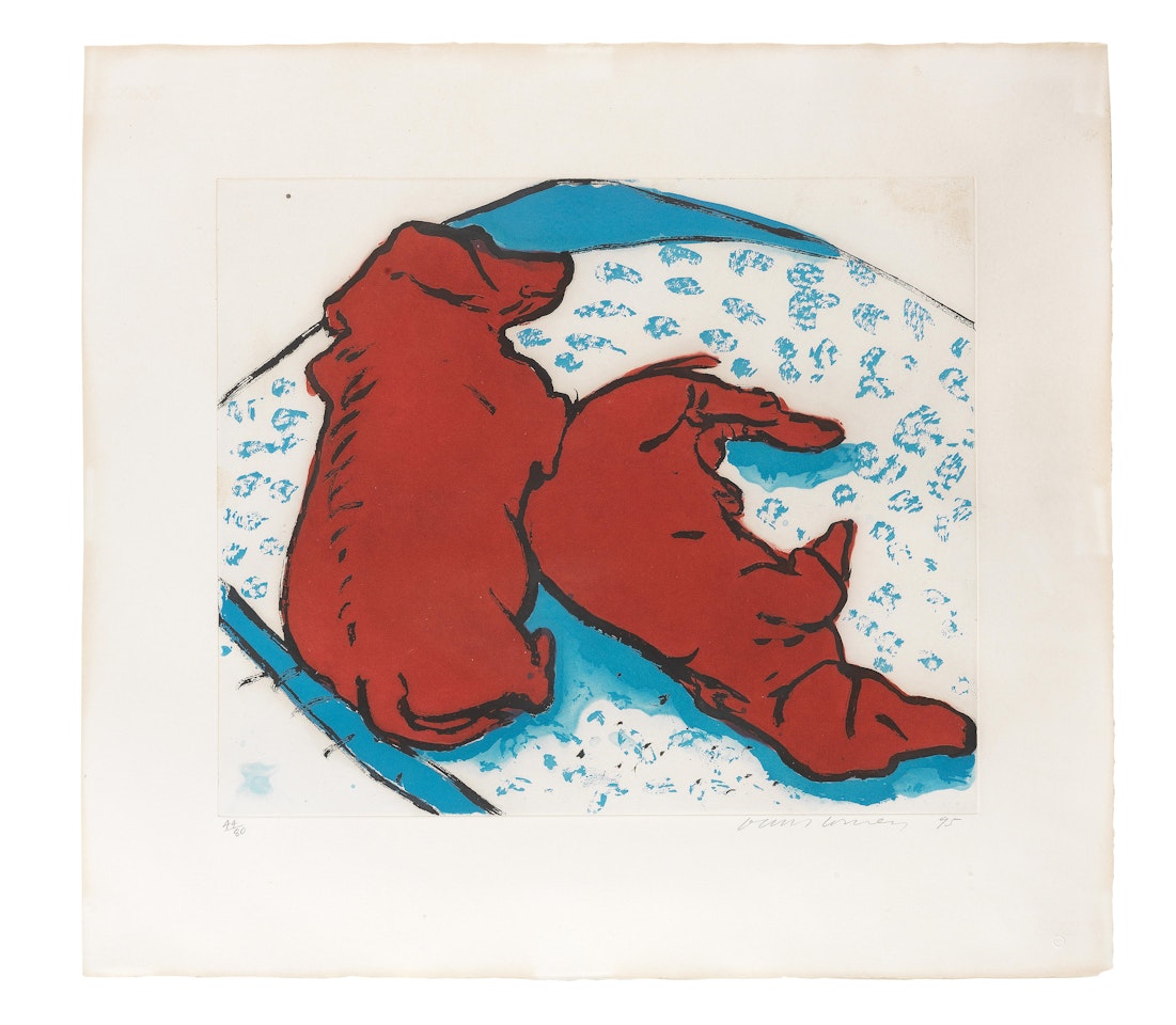 Vertical Dogs by David Hockney